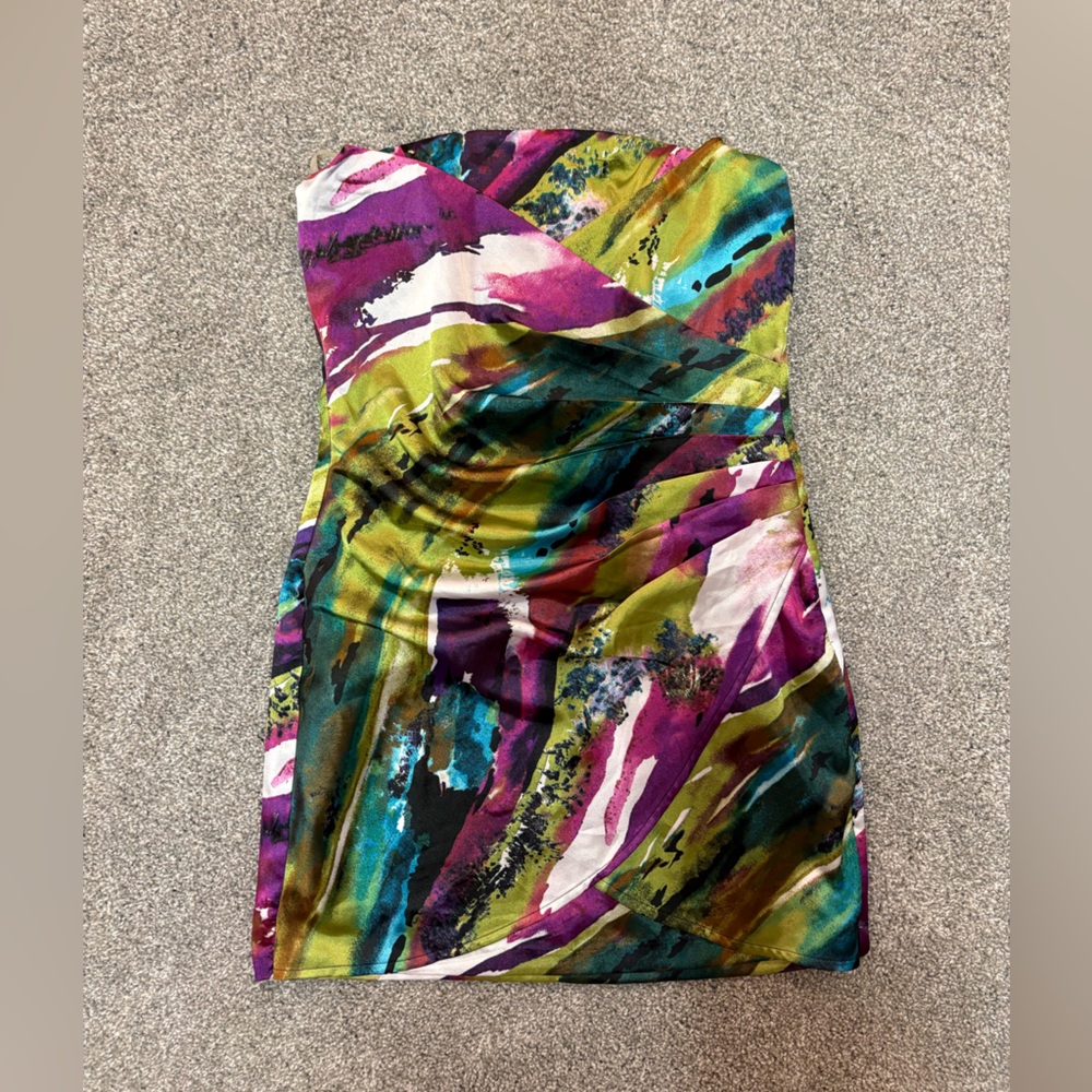 Speechless Multicolor Strapless Dress